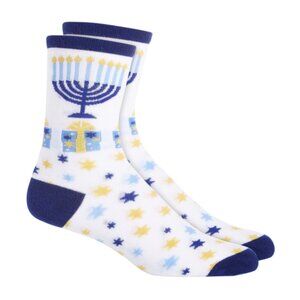 NWT Charter Club Holiday Crew Socks, Hanukkah